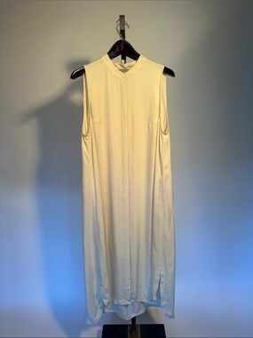 All Saints Large Sleeveless Cream full length Dress – Minimal Shift Style